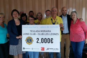 Lions Club dona 2.000 euros en vales de comida