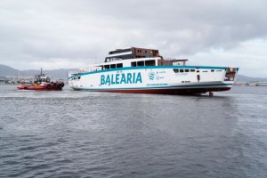 Cap de Barbaria, el nuevo ferry elctrico que Baleria incorporar el prximo verano a la lnea Ibiza-Formentera