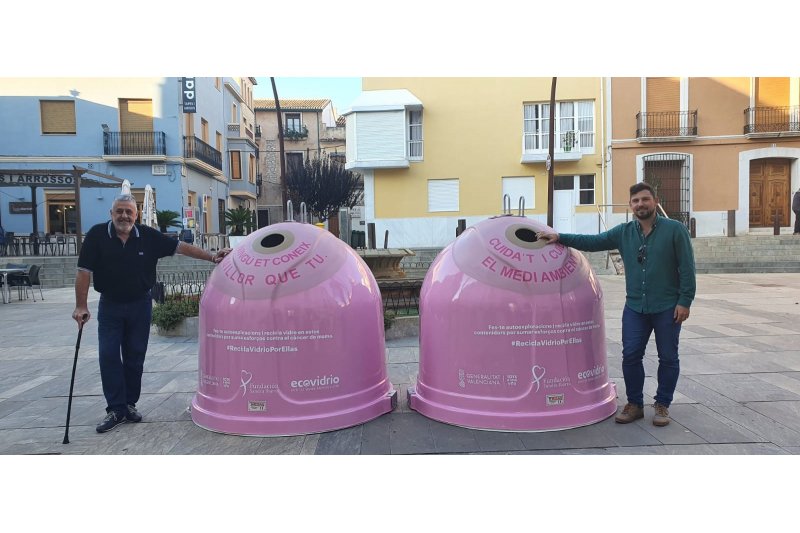 El Ayuntamiento de Pego se suma a la campaa de reciclaje de vidrio contra el cncer