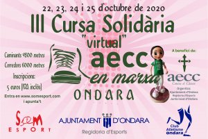 La Cursa Solidària d’Ondara a beneficio de l’AECC adopta un formato virtual 