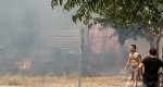 Un incendio en Jesús Pobre afecta a un pinar cercano a unas viviendas 