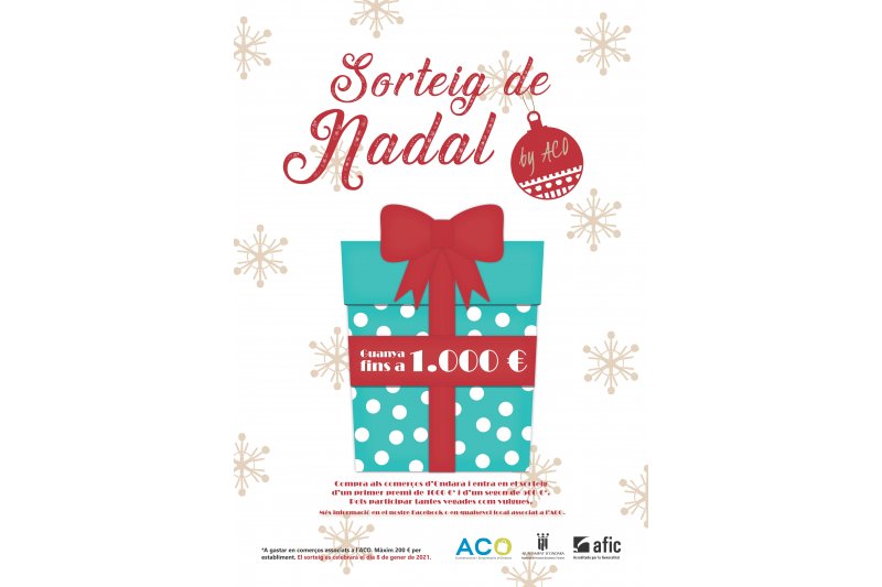 ACO presenta el sorteo de Navidad Participa y gana hasta 1.000 euros en Ondara