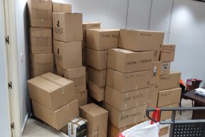  Més d’un centenar de caixes amb material de primera necessitat parteixen des de Pedreguer per a l’ajuda a Ucraïna