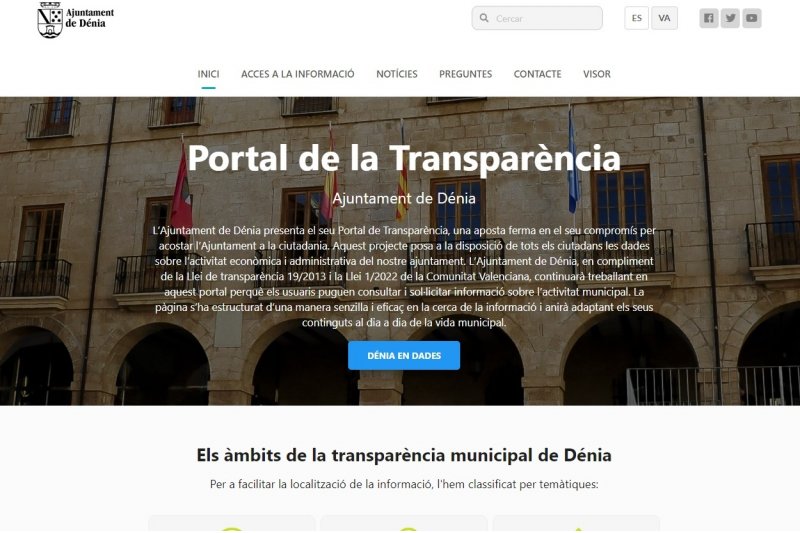 Respaldo institucional a los presupuestos participativos y el portal de transparencia de Dénia 