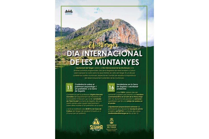 LAjuntament de El Verger celebra el Dia Internacional de les Muntanyes amb un programa dactivitats
