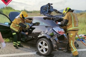 Un jabalí provoca un accidente en la carretera Dénia-Ondara con tres vehículos implicados