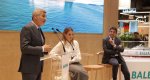Baleària muestra en Fitur su segundo 'fast ferry' propulsado a gas, que unirá Barcelona con Menorca y Mallorca