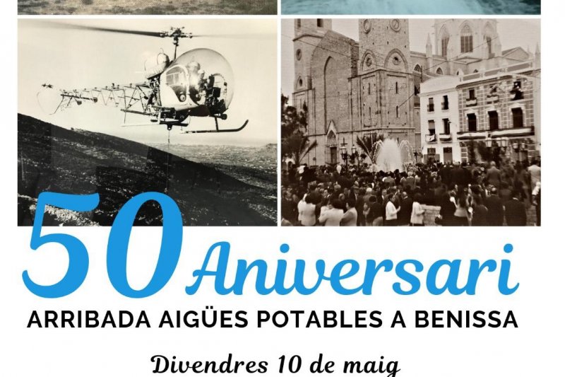 Viernes se celebra el acto central del 50 aniversario de la llegada del agua potable a Benissa