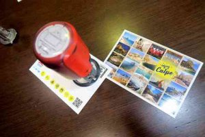 Promoció turística de Calp a través d'una targeta postal prefranquejada