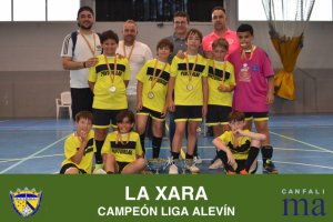Fútbol Sala: La Xara, en alevín, y Paidos, en benjamín, triunfan en las ligas escolares de Dénia