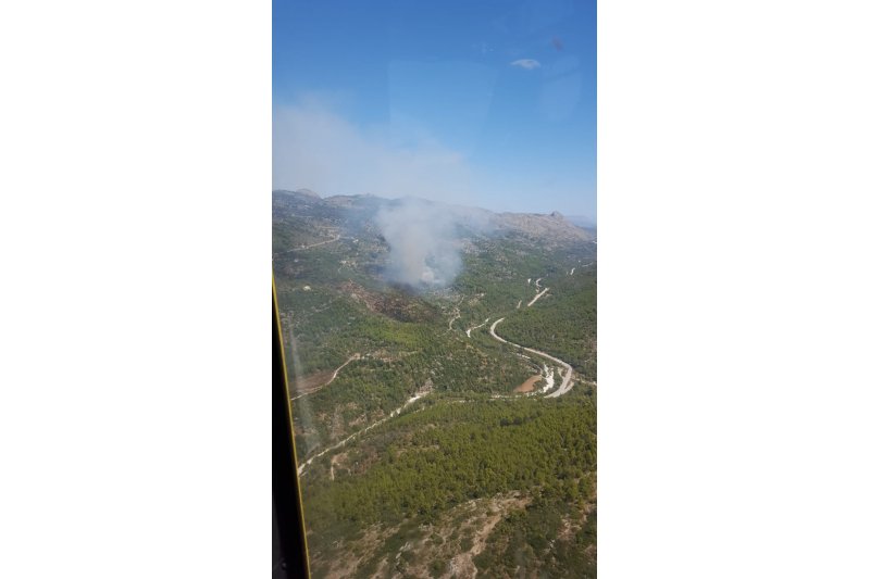 Controlado el incendio de Vall de Laguar, tras quemar 1.5 km. 