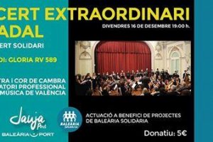 Actuacin de la orquesta y el coro de cmara del conservatorio de Valencia en Baleria Port
