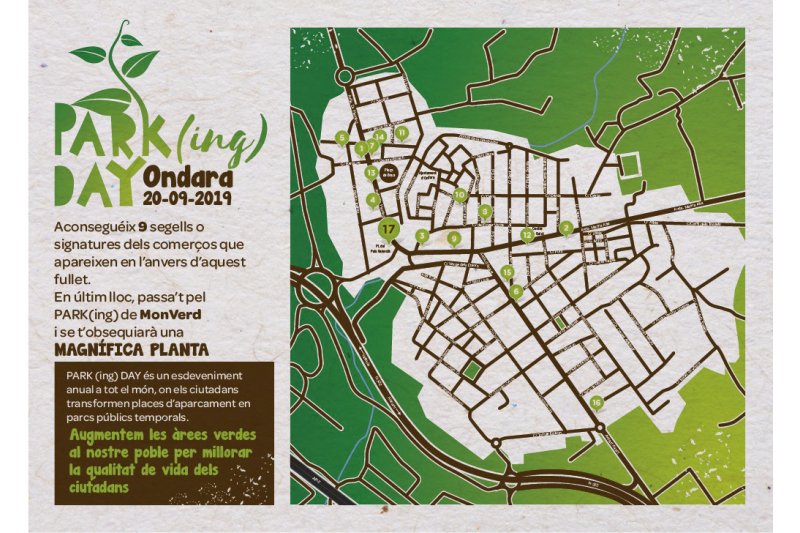 ACO reivindicarà un augment de les àrees verdes d’Ondara amb el parking day