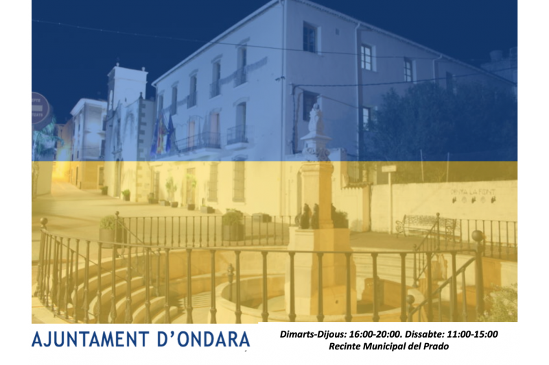 La Concejala de Atencin Social de Ondara habilita el recinto el Prado para la recepcin y envo de material humanitario a Ucrania