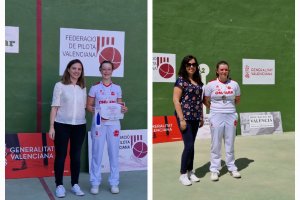 Contrí i Arbona i aconsegueixen els campionats autonòmics de frontó femení per a l’Escola de Pilota d’Ondara