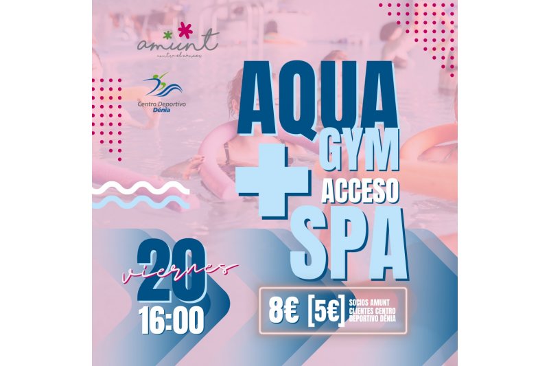 Clase de Aqua Gym solidaria en el Centro Deportivo Dnia
