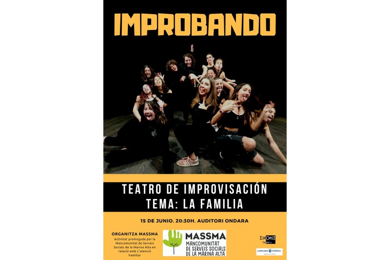 La MASSMA presenta un teatro de improvisación en el Auditorio Valeria Gil de Ondara el próximo sábado